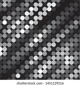 Monochrome geometric vector background. Abstract halftone illustration pattern. Vintage texture