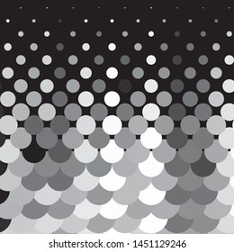 Monochrome geometric vector background. Abstract halftone illustration pattern. Vintage texture