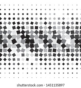 Monochrome geometric vector background. Abstract halftone illustration pattern. Vintage texture