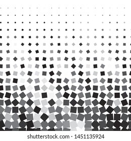 Monochrome geometric vector background. Abstract halftone illustration pattern. Vintage texture