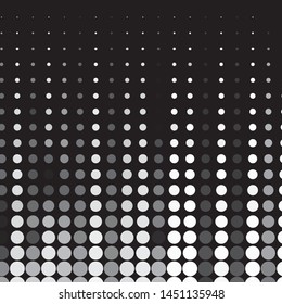 Monochrome geometric vector background. Abstract halftone illustration pattern. Vintage texture