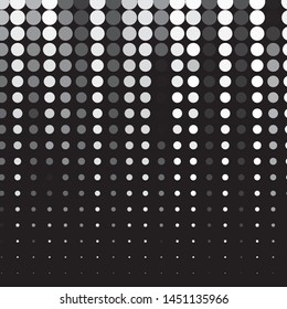 Monochrome geometric vector background. Abstract halftone illustration pattern. Vintage texture