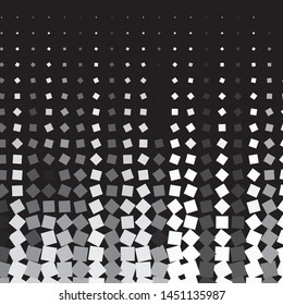 Monochrome geometric vector background. Abstract halftone illustration pattern. Vintage texture