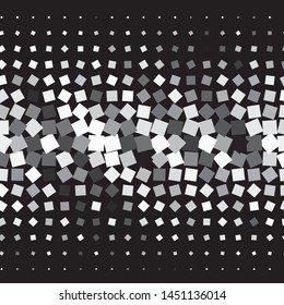 Monochrome geometric vector background. Abstract halftone illustration pattern. Vintage texture