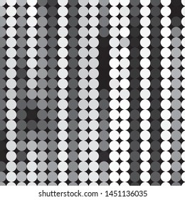 Monochrome geometric vector background. Abstract halftone illustration pattern. Vintage texture