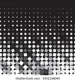 Monochrome geometric vector background. Abstract halftone illustration pattern. Vintage texture