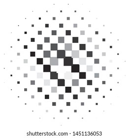 Monochrome geometric vector background. Abstract halftone illustration pattern. Vintage texture