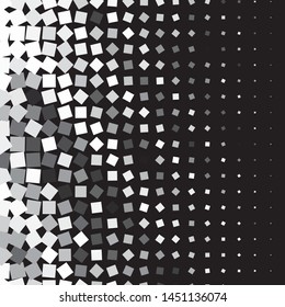 Monochrome geometric vector background. Abstract halftone illustration pattern. Vintage texture