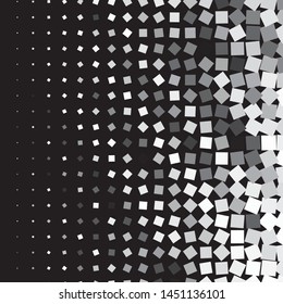 Monochrome geometric vector background. Abstract halftone illustration pattern. Vintage texture