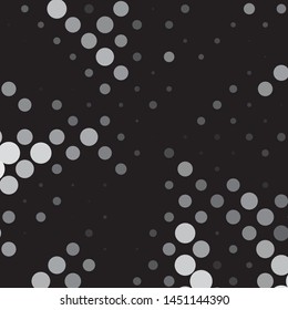 Monochrome geometric vector background. Abstract halftone illustration pattern. Vintage texture