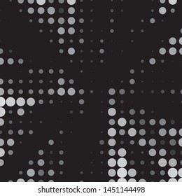 Monochrome geometric vector background. Abstract halftone illustration pattern. Vintage texture