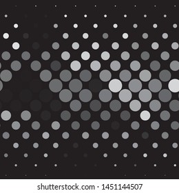 Monochrome geometric vector background. Abstract halftone illustration pattern. Vintage texture