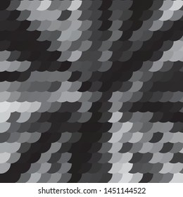 Monochrome geometric vector background. Abstract halftone illustration pattern. Vintage texture