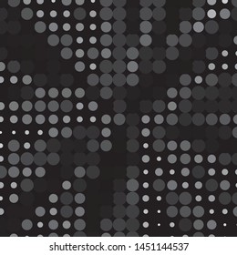Monochrome geometric vector background. Abstract halftone illustration pattern. Vintage texture