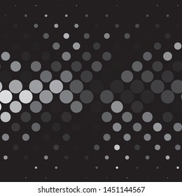 Monochrome geometric vector background. Abstract halftone illustration pattern. Vintage texture