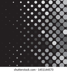 Monochrome geometric vector background. Abstract halftone illustration pattern. Vintage texture
