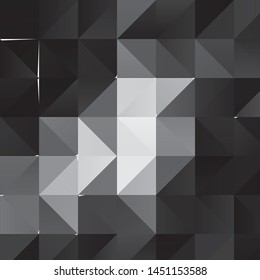 Monochrome geometric vector background. Abstract halftone illustration pattern. Vintage texture