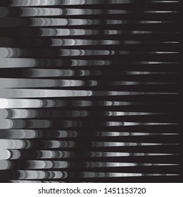 Monochrome geometric vector background. Abstract halftone illustration pattern. Vintage texture