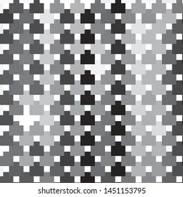 Monochrome geometric vector background. Abstract halftone illustration pattern. Vintage texture
