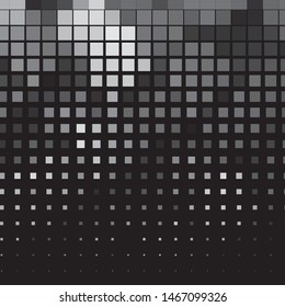 Monochrome geometric vector background. Abstract halftone illustration pattern. Vintage texture