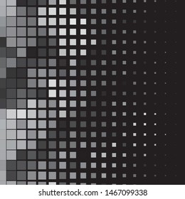 Monochrome geometric vector background. Abstract halftone illustration pattern. Vintage texture