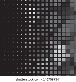 Monochrome geometric vector background. Abstract halftone illustration pattern. Vintage texture