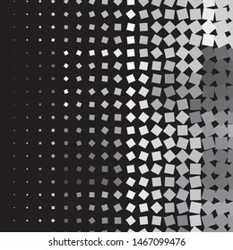 Monochrome geometric vector background. Abstract halftone illustration pattern. Vintage texture