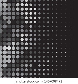 Monochrome geometric vector background. Abstract halftone illustration pattern. Vintage texture