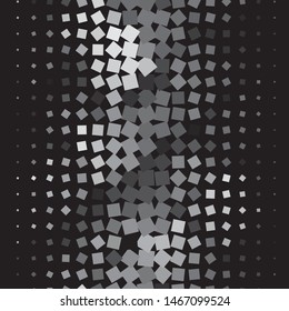 Monochrome geometric vector background. Abstract halftone illustration pattern. Vintage texture