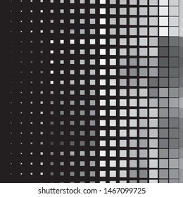 Monochrome geometric vector background. Abstract halftone illustration pattern. Vintage texture
