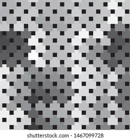 Monochrome geometric vector background. Abstract halftone illustration pattern. Vintage texture