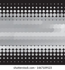Monochrome geometric vector background. Abstract halftone illustration pattern. Vintage texture