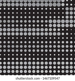Monochrome geometric vector background. Abstract halftone illustration pattern. Vintage texture