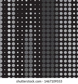 Monochrome geometric vector background. Abstract halftone illustration pattern. Vintage texture