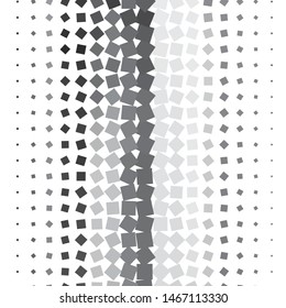 Monochrome geometric vector background. Abstract halftone illustration pattern. Vintage texture