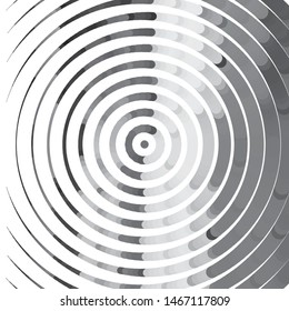 Monochrome geometric vector background. Abstract halftone illustration pattern. Vintage texture