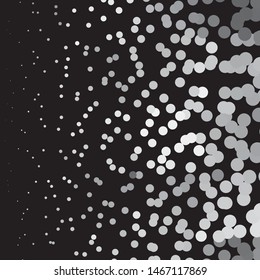 Monochrome geometric vector background. Abstract halftone illustration pattern. Vintage texture