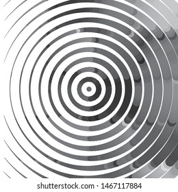 Monochrome geometric vector background. Abstract halftone illustration pattern. Vintage texture