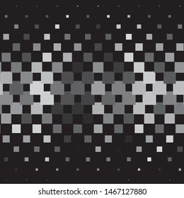 Monochrome geometric vector background. Abstract halftone illustration pattern. Vintage texture