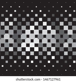 Monochrome geometric vector background. Abstract halftone illustration pattern. Vintage texture