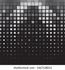 Monochrome geometric vector background. Abstract halftone illustration pattern. Vintage texture