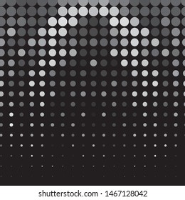 Monochrome geometric vector background. Abstract halftone illustration pattern. Vintage texture