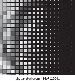 Monochrome geometric vector background. Abstract halftone illustration pattern. Vintage texture