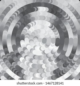 Monochrome geometric vector background. Abstract halftone illustration pattern. Vintage texture