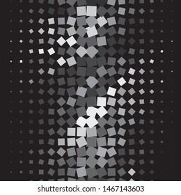 Monochrome geometric vector background. Abstract halftone illustration pattern. Vintage texture