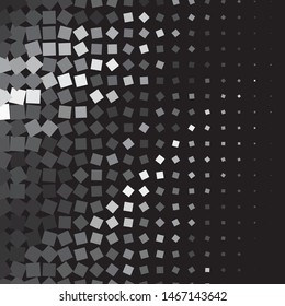Monochrome geometric vector background. Abstract halftone illustration pattern. Vintage texture