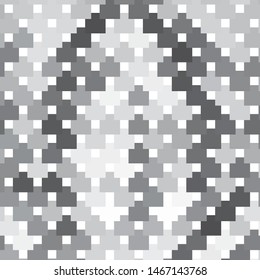 Monochrome geometric vector background. Abstract halftone illustration pattern. Vintage texture