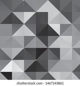 Monochrome geometric vector background. Abstract halftone illustration pattern. Vintage texture