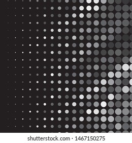 Monochrome geometric vector background. Abstract halftone illustration pattern. Vintage texture