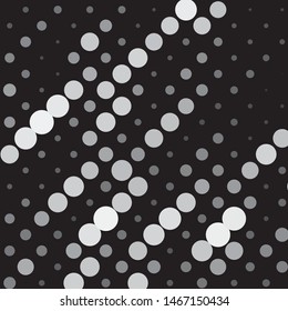 Monochrome geometric vector background. Abstract halftone illustration pattern. Vintage texture